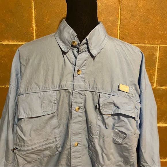 Reel Legends Light Blue Vented Fishing Shirt Men's XL - Picture 3 of 7
